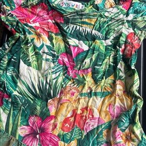 Tropical Jams World Hawaiian Floral Print Dress